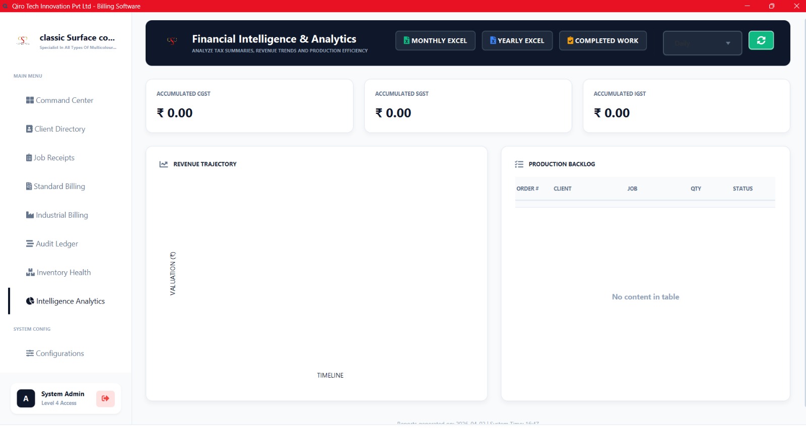 Application Screen